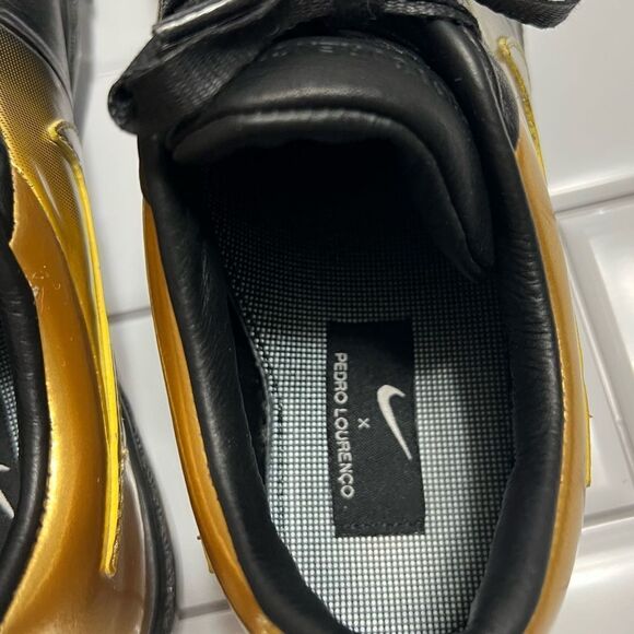 Nike Blazer Low x Pedro Lourenco Black and Gold Low Top Sneakers Leather Size 8 - Picture 7 of 15